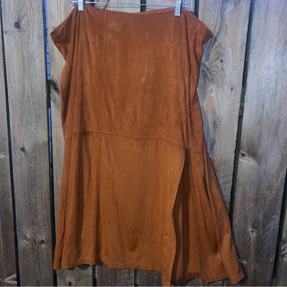 Eloquii Rust Midi Skirt 26